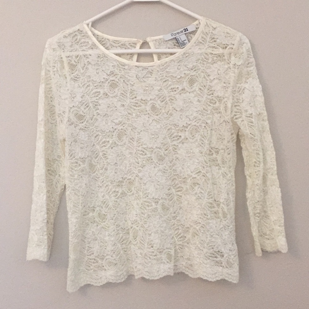 Lace sheer blouse